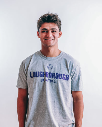 Grey Loughborough Basketball T-Shirt