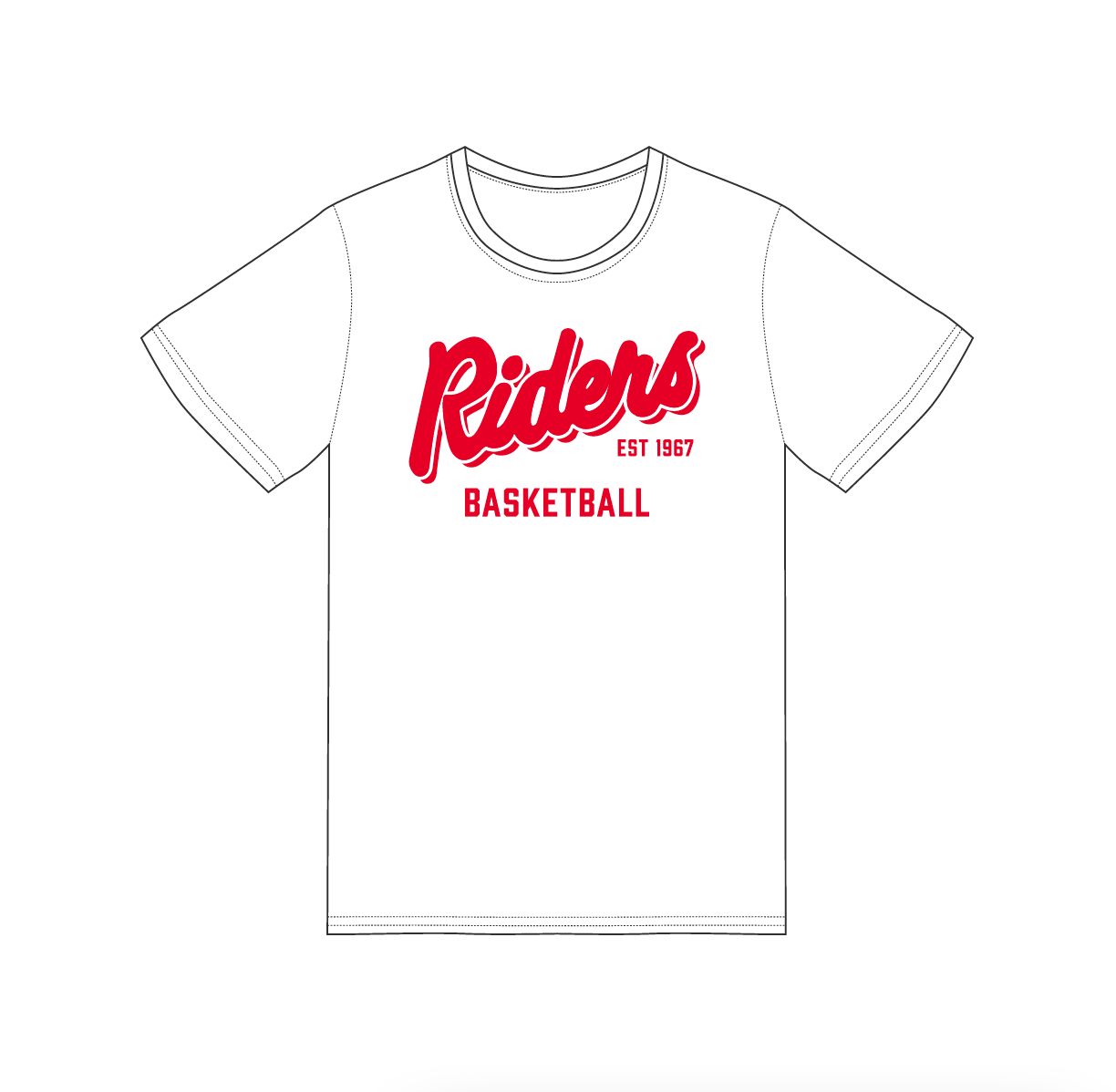 Riders Basketball T-Shirt White