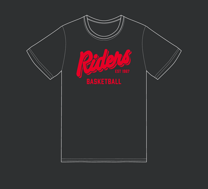Riders Basketball T-Shirt Black